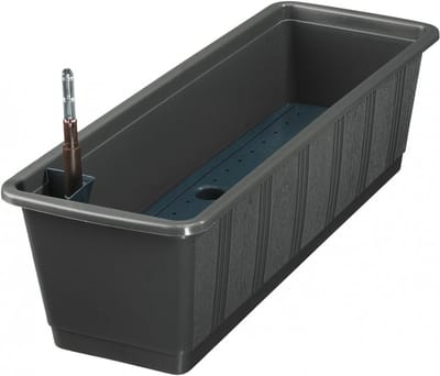 QUOVO® Vijverbak - Vijver - Waterschaal - Antraciet - 21cm x 100cm x 17cm