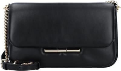 SEIDENFELT MANUFAKTUR Schoudertas Lesja Crossbag Black / Gold Zwart