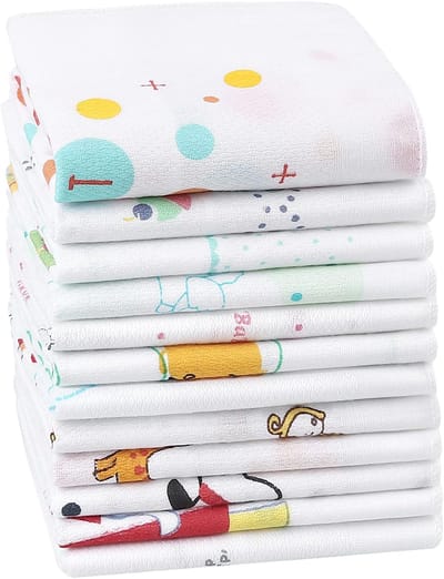 Kinderzakdoeken Katoen - Zakjes Herbruikbaar - Dagelijks Gebruik - Dubbele Laags Gaze - 35x35 cm - Multicolor