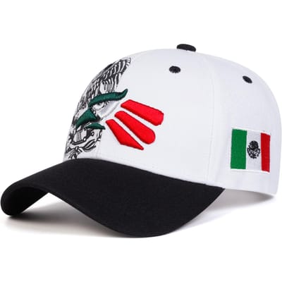 Casquettes de Baseball Unisexes à Broderie d'Aigle Printemps et Automne Chapeaux Décontractés Réglables d'Extérieur Chapeau Anti-soleil Casquette de Sport white