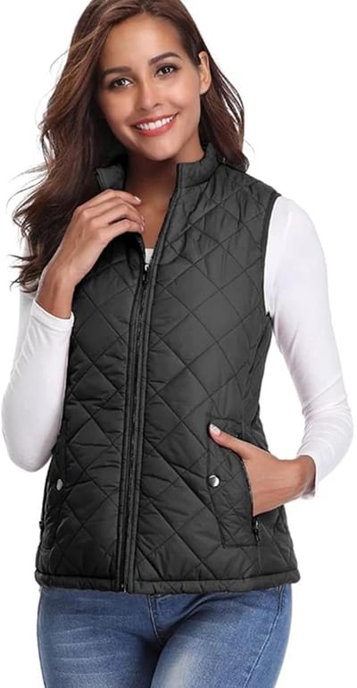 Slim Fit Bodywarmer Dames - Sportief en Casual - Zwart - Vest