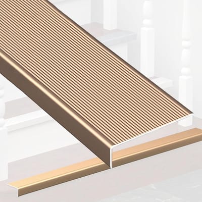 Trapneuslijsten Aluminium - Antislip profielen - Veilige trappen - Twee installatiemethoden - 100 mm breed - Zilver
