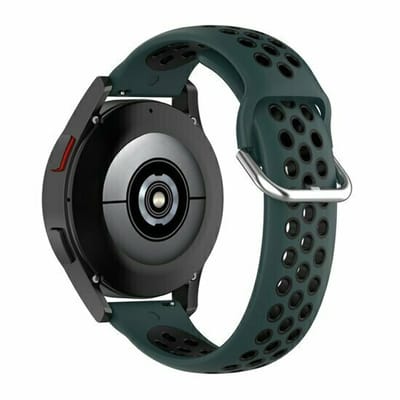 By Qubix - Siliconen sportbandje met gesp - Donkergroen + zwart - Geschikt voor Xiaomi Redmi Watch 5 Active / Redmi Watch 5 Lite