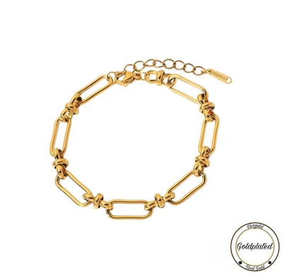 Borasi Schakel Armband Goudkleurig | Goldplated | Dames Sieraden | Dames Armbanden | Sieraden | Armbanden |