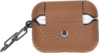 Charmant Style -Airpodshoesje leer - Airpods case - Airpods hoesje leer-Leren hoesje geschikt voor Apple Airpods Pro 2 en 1 - Leren - Beschermend Hoesje- Bruin