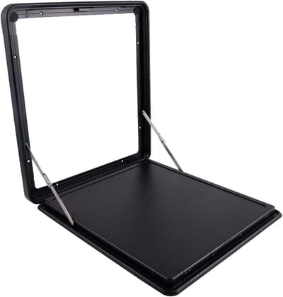Opvouwbare Tafel - Wandmontage Tafel - Buiten Koken - Met Slot - 47x45cm - Zwart