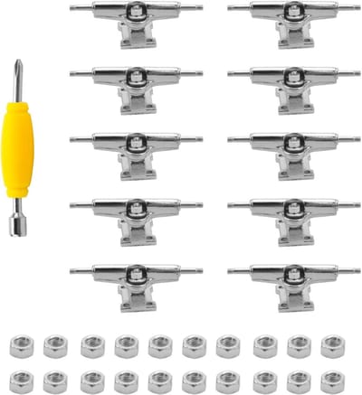 Vingerboard Trucks Set - Mini Skateboard Onderdelen - Hobby Aanpassen - Roestbestendige Legering - 29 Mm - Zilver