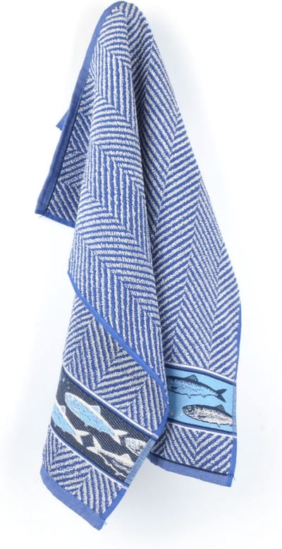 Bunzlau Castle | Keukendoek Vis towel Koninklijk Blauw