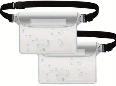 Livano Waterdichte Telefoonhoesjes - Waterdicht Telefoonzakje - Waterproof Festival Opbergtasje - Documententasje - Waterbestendig - 2 Stuks Transparant