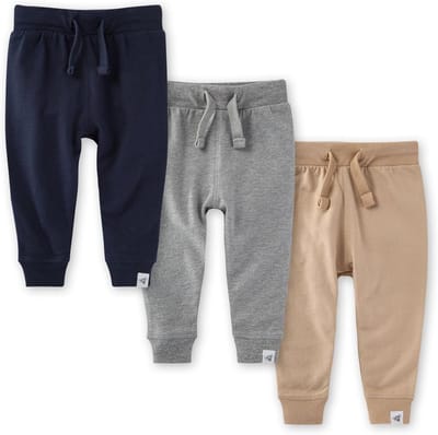 Unisex Baby Joggingbroek Katoen 3-Pack Maat 0-3 Maanden - Zacht & Biologisch