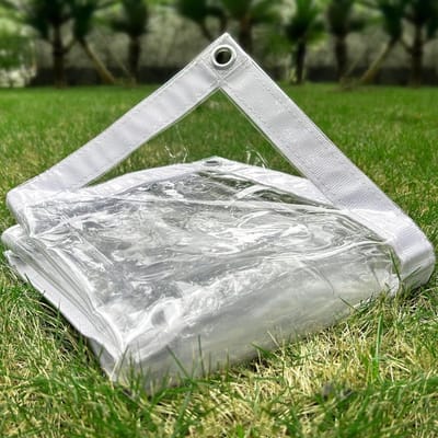Waterdicht Zeildoek - Transparant PVC - Buiten Beschermen - Scheurbestendig UV-bestendig - 1.52 x 2.14 m - Transparant