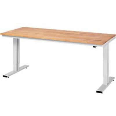 Werktafel serie adlatus 300, massief beuken blad, B 2000 x D 800 x H 720-1120 mm