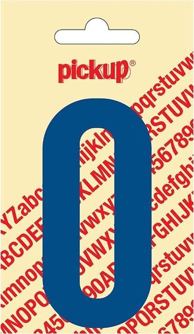 Pickup plakcijfer Nobel 90 mm blauw 0 - 310520900