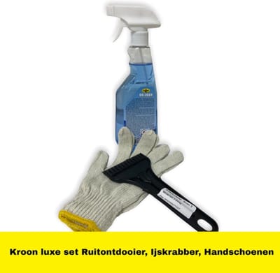 Kroon | 3  Delig | Winterpakket | Winterset | Kroon Ruitontdooier / De icer | Ijskrabber | Handschoenen  |