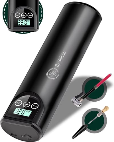 Elektrische Fietspomp met 4 Opzetstukken - Luchtpomp - Draagbaar -  Compressor - Ballenpomp - USB Oplaadbaar - 150 PSI - Pomp