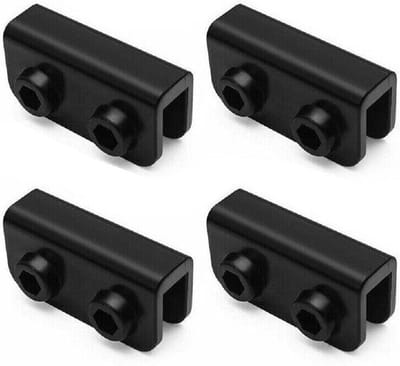 Gazebo Connector Set - Tent Beugel - Tent Reparatie - Glasvezel Pool Materiaal - 4 Stuks - Zwart