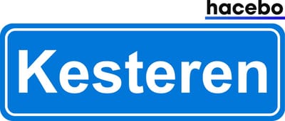 Hacebo - Plaatsnaam Sticker - 29x10 CM - Kesteren sticker - Verkeersborden sticker - grappige cadeaus - Kesteren