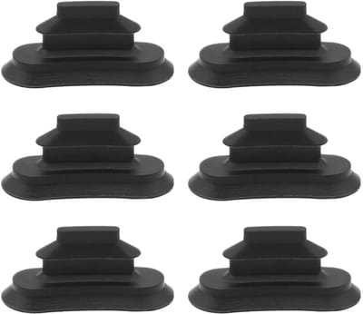 Dailygoods- Dekselstopper 6 Stuks - Vervangende Stop - Afdichtingsonderdeel - Waterdicht - Siliconen - Zwart - Waterflesstop