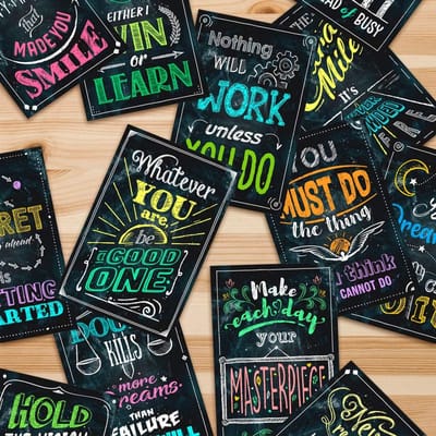 Motivatiekaarten set van 20 - Positieve citaten ansichtkaarten voor inspiratie en bevestiging