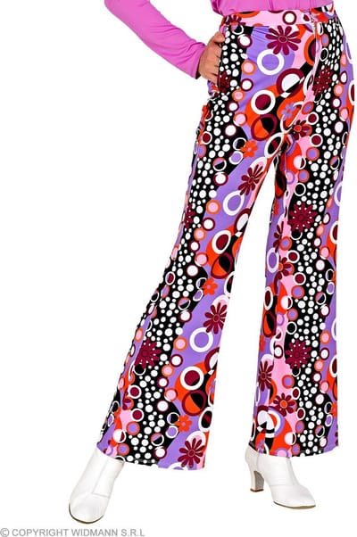 Disco broek groovy stijl jaren 70 dames
