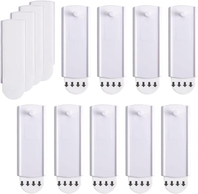 Photo Hooks - Pack of 12 Self-Adhesive Nails for Hanging Photos and Pictures Without Drilling - Load 2 kg - Ideal for Home, Office, and Glass Tiles