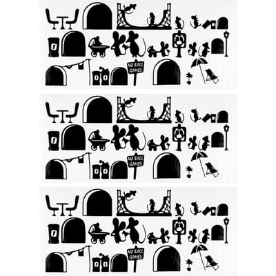 Autocollants muraux à motif de trou de souris, autocollants d'escalier à faire soi-même, décalcomanies murales pour la décoration de la maison gray