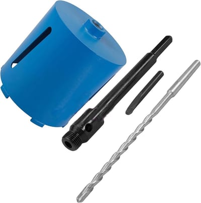 Diamant Boorkroon 127mm SDS Plus Inclusief Zentierboor en Pilotschroef voor Beton en Steen