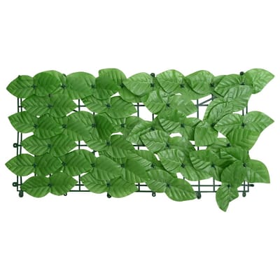 vidaXL - Balkonscherm - met - groene - bladeren - 500x75 - cm