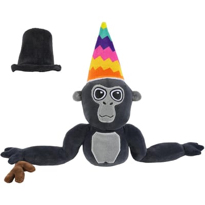 16,53 inch Gorilla Tag Monke Pluche Speelgoed Cartoon Game Figuur Gorilla Tag Pluche Pop Zacht Gevuld Pluche Dier Speelgoed Verjaardagscadeau zwart