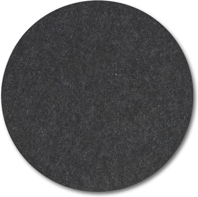 Zeller Ronde eettafel placemats - Antraciet - Dia 38cm - Vilt/polyester - Hittebestendig