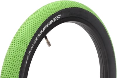 BMX Banden - Fietsbanden - Street Park Flatland - Stalen Kraal Constructie - 20 Inch x 2.40 - Zwart Lichtgroen