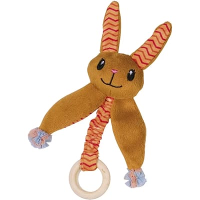 Pluchen speelgoed voor katten met houten ring Nobby Pet Hase
