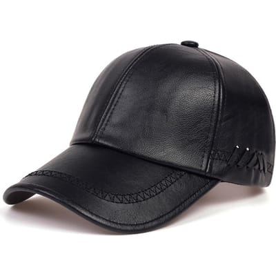 Mode Effen Winter Lederen Baseballpet Heren Snapback Herfst Warme Zwarte Petten Dames Bone Masculino Heren hoeden en Petten gorras Adjustable black