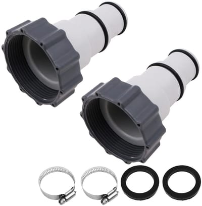 Dailygoody - Slangadapter - 2-pack slangadapter voor Intex zwembad - Vervangingsset voor schroefdraadpompen - 1,5 inch tot 1,2 inch - Waterdichte adap..