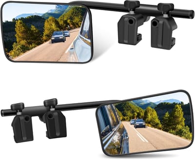 Dailygoods- Caravanspiegel 360° verstelbaar - Buitenspiegel - Achteruitkijkspiegel - Universeel - Set van 2 - Hoogwaardige prestaties