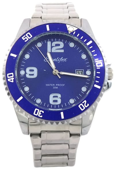 Horloge - Kast 40 mm - Metaal - Blauw