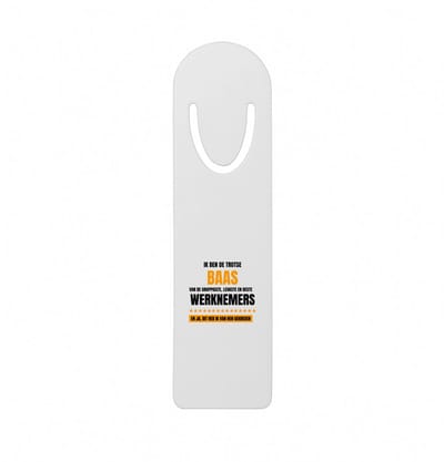 Hacebo® - Trotse baas metalen boekenlegger - Baas - een baas - werk - afscheidscadeau - verjaardagscadeau - kado - gift Bladwijzer boekenleggers - 12.7 cm x 3.2cm