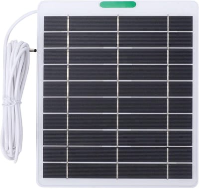Zonnepaneel - Zonneoplader - Beveiliging - Monokristallijn - 5 Watt - Wit