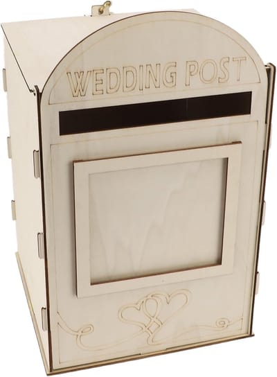 Houten Brievenbus - Decoratieve Doos - Feestelijke Gelegenheden - Inclusief Slot - 33cm Breed