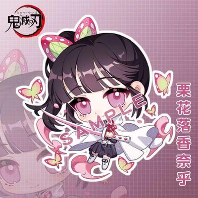 Demon Slayer pop speelgoed Kimetsu No Yaiba Blade of Ghost Sleutelhanger Acryl Hanger Autosleutelhanger Fans kinderen Kerstcadeau Anime Speelgoed 5cm