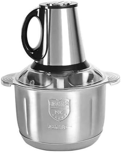 Elektrische hakmolen - Keukenmixer vleesmolen - Ingrediënten verwerken - 5 liter roestvrijstalen kom - 350W motor - Zilver