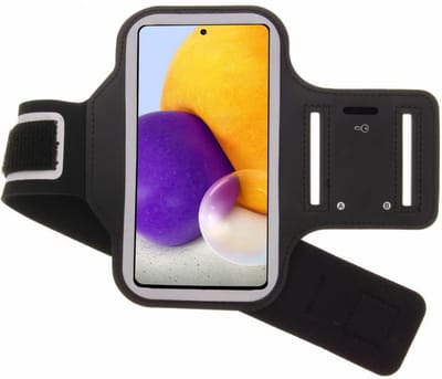 Hoesje Geschikt Voor Samsung Galaxy A72 hardloop armband - Sportband - hoesje - zwart