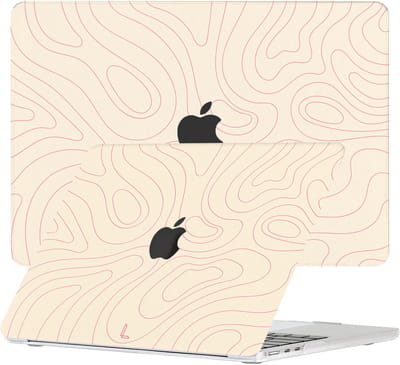 Lunso Geschikt voor MacBook Pro 16 inch (2021-2026) cover hoes - case - Pink Mocha