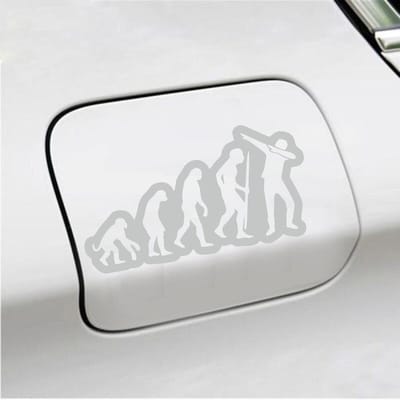 Bumpersticker - Dab - 7,7 X 14,8 - Licht Grijs