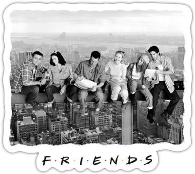 Friends New York Lunch Atop Skyscraper Parodie Sticker Maat S (max. 10 x 10cm)