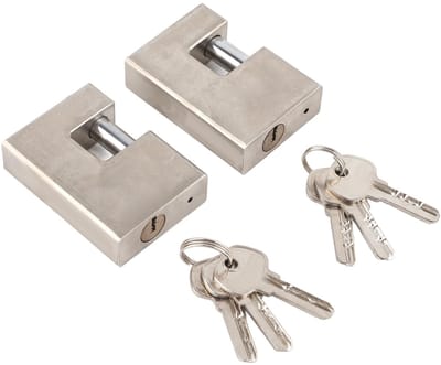 Dailygoods- Hangslot Zwaar - Waterdicht/Roestbestendig - 6 Sleutels - Hoge Beveiliging - Heavy Duty - Lange Levensduur - Slot