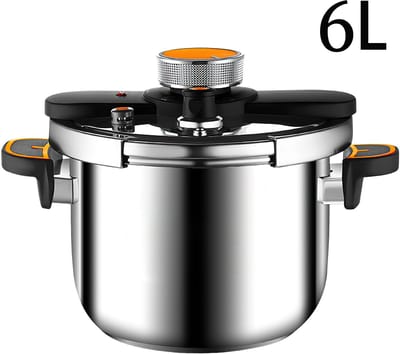 Jently snelkookpan - pressure cooker - drukbegrenst en explosieveilig - roestvrij staal - voor gas- en inductiekookplaten - 4L