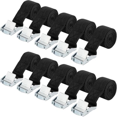 10 Ratelriemen 25 mm x 1 m - Verstelbare Sjorbanden met Gesp voor Motor, Auto en Fietsendrager