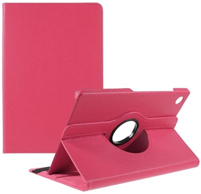 Hoes 360° Draaibare Book Case Paars Geschikt voor Samsung Galaxy Tab A9 Rood Roze