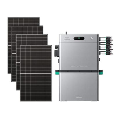 Zendure SolarFlow 2400 Pro - SolarFlow 2400 Pro (2.4 kWh) / 1*AB3000L (2.88 kWh) / 4*515W Bifacial Panel  (2600Wp Max)